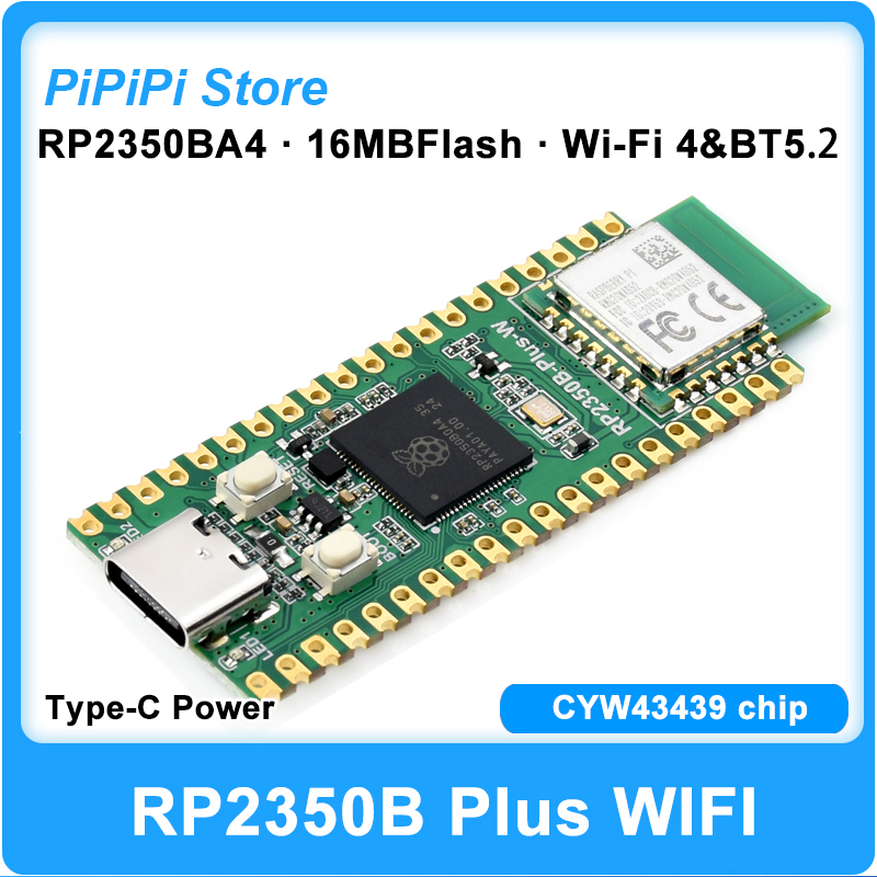 Raspberry Pi Kit - RP2350B Plus W Papan Pengembangan Dilengkapi