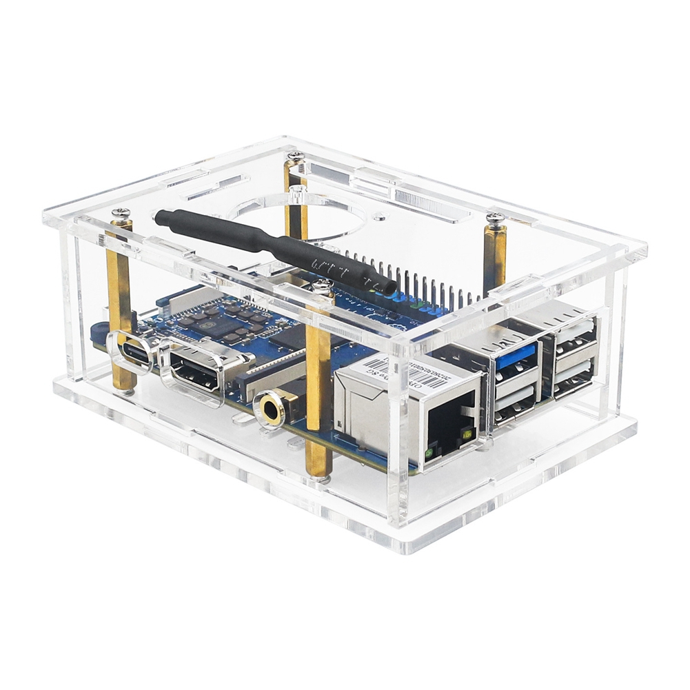 ABFN-Casing Akrilik Dengan Kip - Pi 4 Case ulasan dan harga