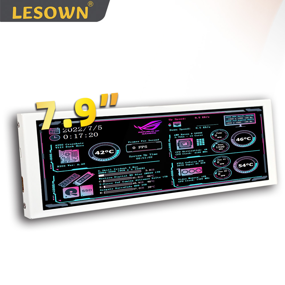 LESOWN Bar Display 7.9 inci LC - Pi 4 Case ulasan dan harga