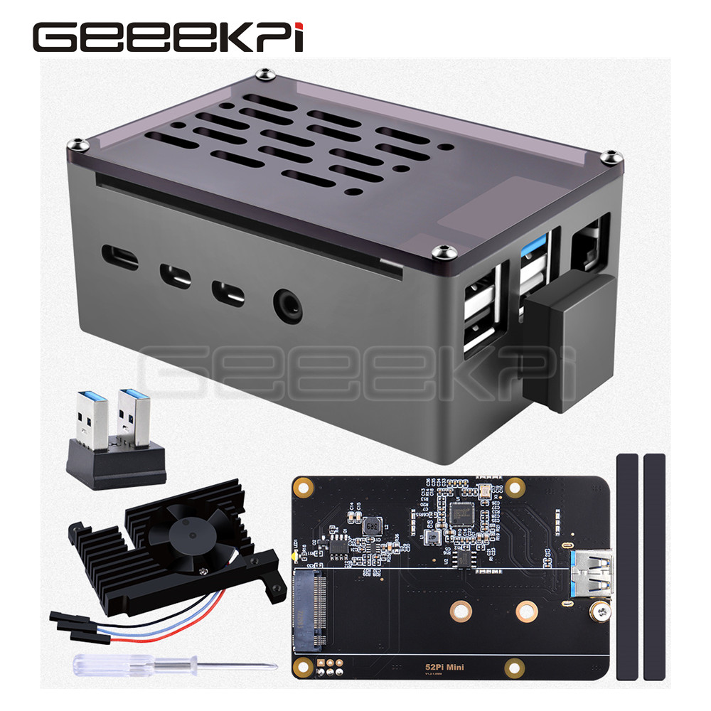Geeekki Cangkang Hitam Casing  - Pi 4 Case ulasan dan harga